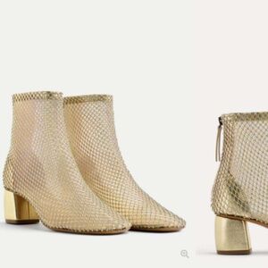 Forte Forte Strass Mesh Ankle Boots - Crystal